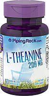 Витамины от стресса Л-теанин Piping Rock L-Theanine, 200 mg, 60 Quick Release Capsules