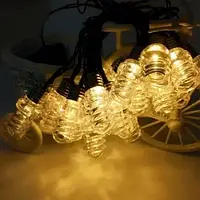 Гирлянда светодиодная комнатная LED, Спиральные лампы 3м, теплый белый