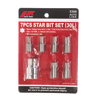 Набір біт 10 мм TORX T25-T55 7ед.