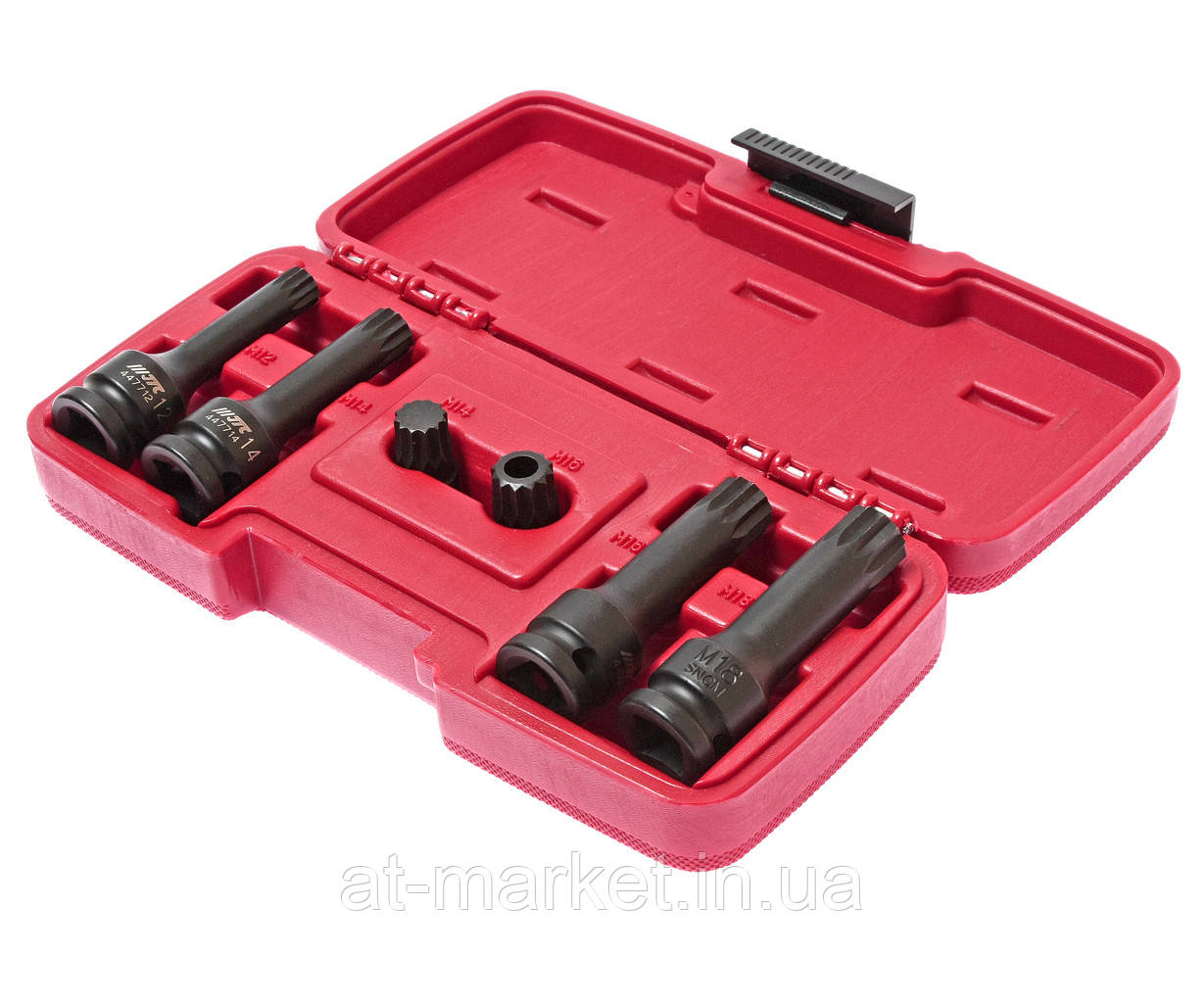 Комплект сервісних головок 12-гранів SPLINE 6 од., фото 1