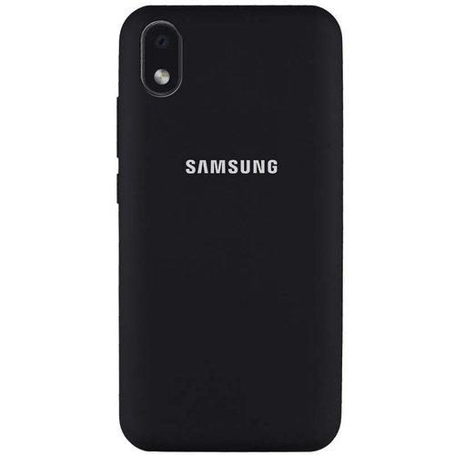 Чохол Silicone case для Samsung Premium A01Core Black (03) чорний, фото 1
