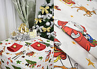 Скатерть для стола "Санта Клаус" 235х150см (Ранфорс)
