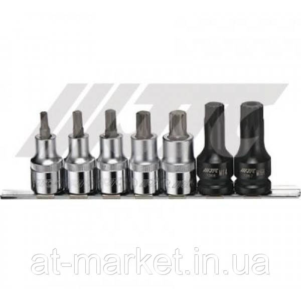 Набір головок з насадкою SPLINE 1/2" 7ед.