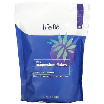 Life-flo, Чисті магнієві пластівці, розсіл хлориду магнію, Pure Magnesium, 1,65 фунта, 0,9 кг