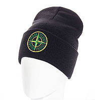 Шапка лопата стон айленд Stone Island чорного кольору унісекс