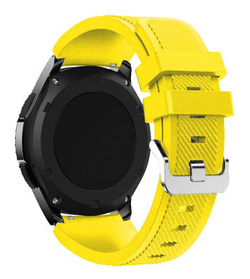 Силікон класичний ремінець для amazfit gtr 47mm / gtr 2 / 2e / 3 pro / gtr 4 / pace / stratos жовтий