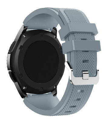 Силікон класичний ремінець 22 мм для смарт годинника сірий