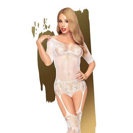 Бодістокінг з закритим боді і панчохами Penthouse - Sugar Drop S / L, фото 1