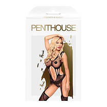 Бодістокінг з сюрреалістичним дизайном Penthouse - Wild virus black XL, фото 4