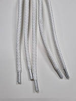 Шнурки круглі поліестер 6мм білий 1,25м