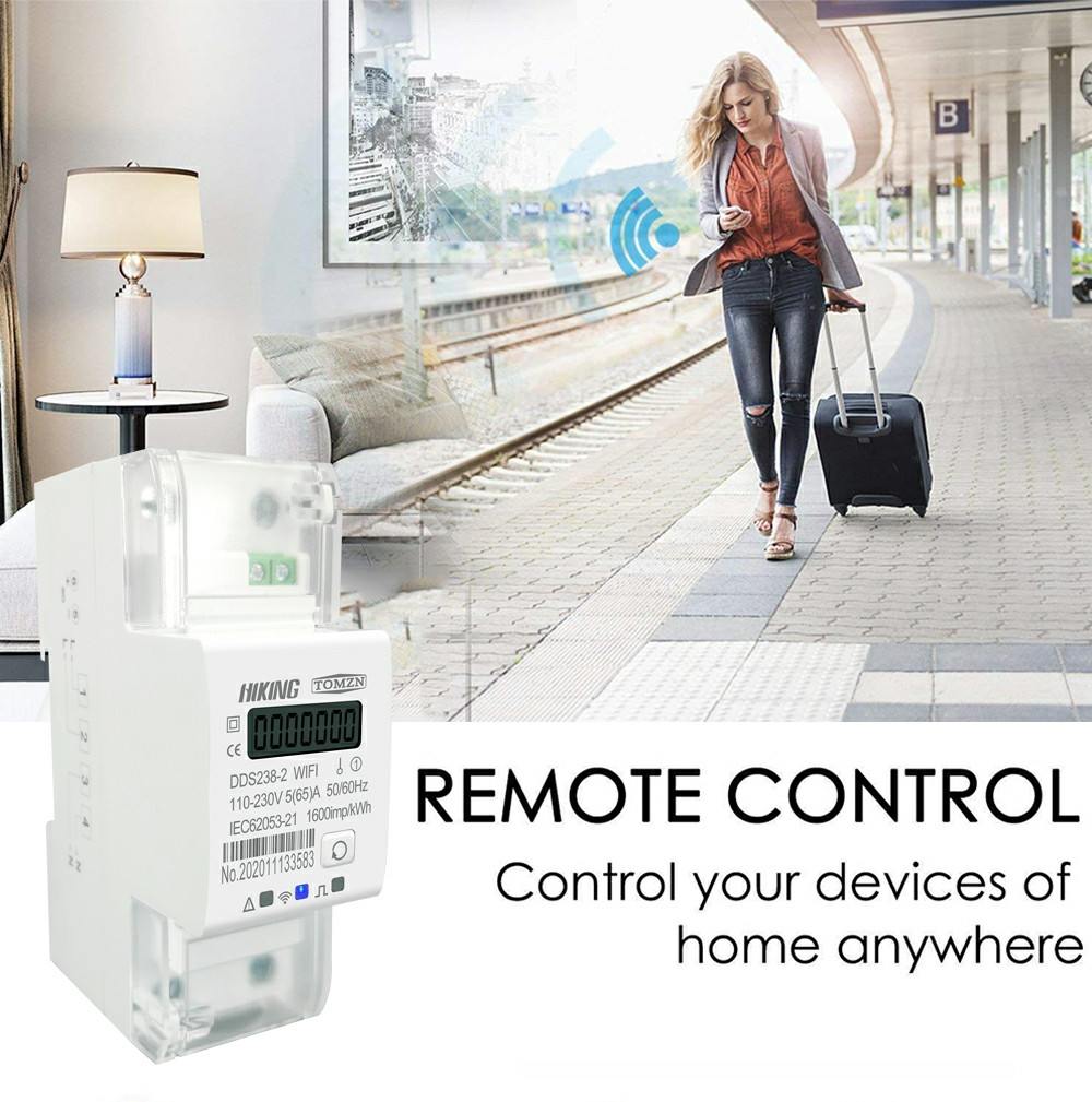 Однофазний WiFi автомат Tomzn з LCD дисплеїв і енергозатрат на 220 ...