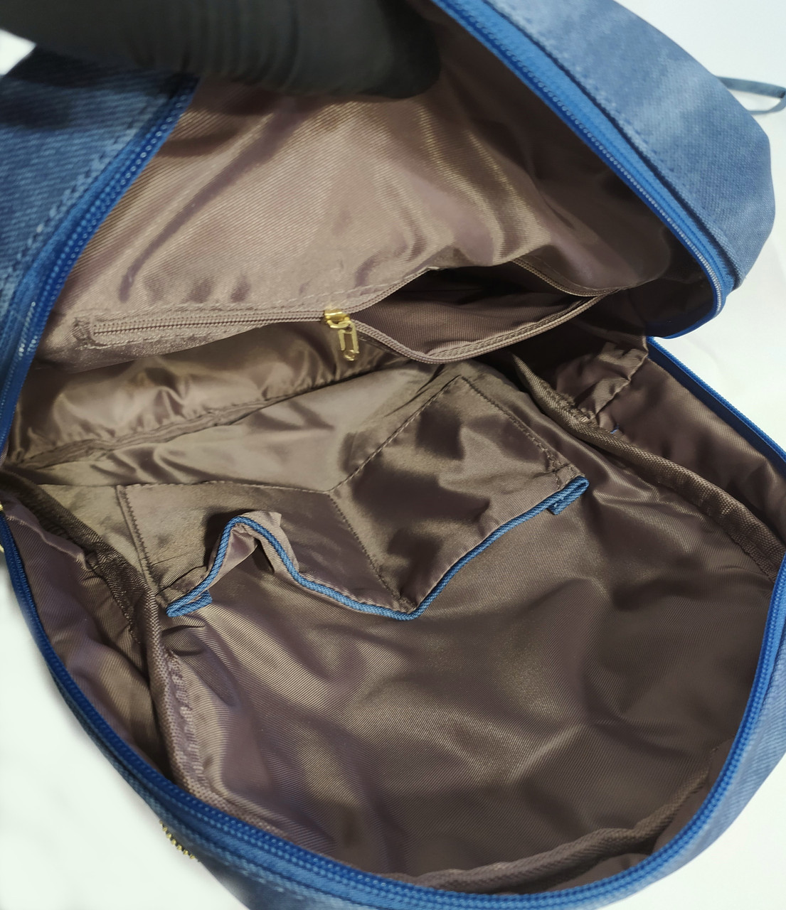 Набор женский рюкзак + кошелек синий водонепроницаемый. Сумка ранец комплект полиуретан PU. Новинка сезона! - фото 7 - id-p1036822220