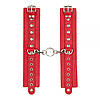 Наручники Leather Double Fix Hand Cuffs, Red, фото 3