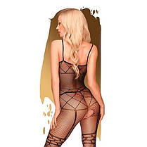 Бодістокінг з панчохами і геометричним малюнком Penthouse - Firecracker Black S / L, фото 5