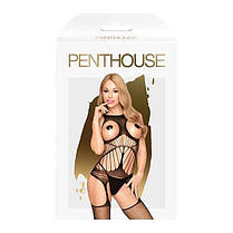 Бодістокінг з відкритими грудьми і імітацією панчіх Penthouse - Gangsta Babe Black S / L, фото 4