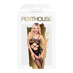 Бодістокінг з вирізом на животику Penthouse - Hot Nightfall Black S / L, фото 3
