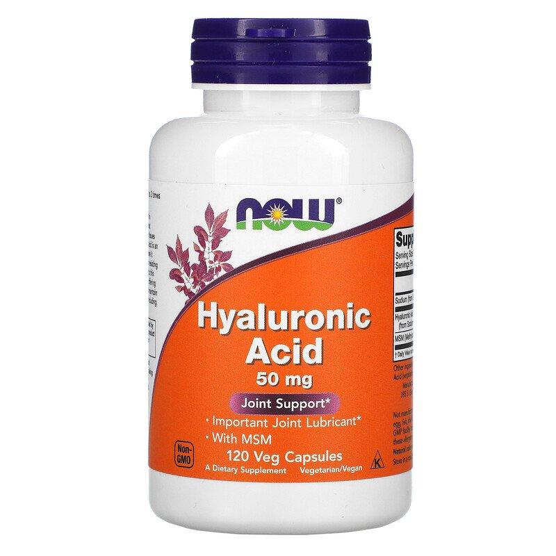 Hyaluronic Acid 50 мг Now Foods 120 капсул, фото 1