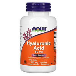 Hyaluronic Acid 50 мг Now Foods 120 капсул