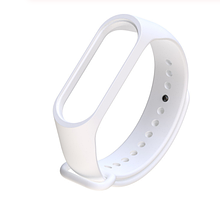 Силіконовий ремінець для фітнес браслета Xiaomi Mi Band 3/4 Білий
