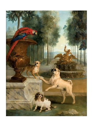 Открытка Three Dogs and a Masaw in a Park, фото 1