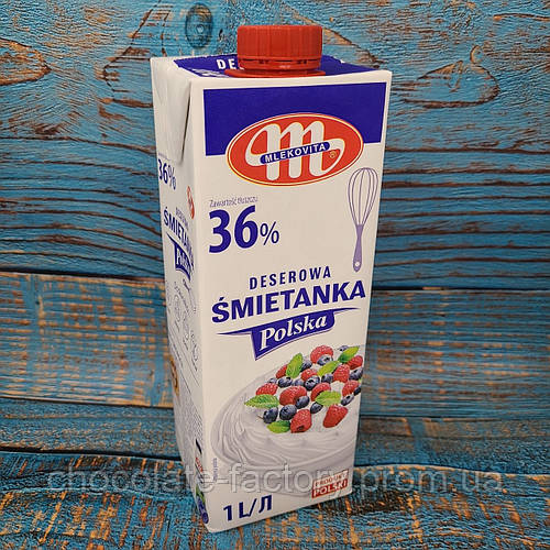 Купить Сливки кулинарные Smietanka Mlekovita cream 36% 1 л, Польша ...