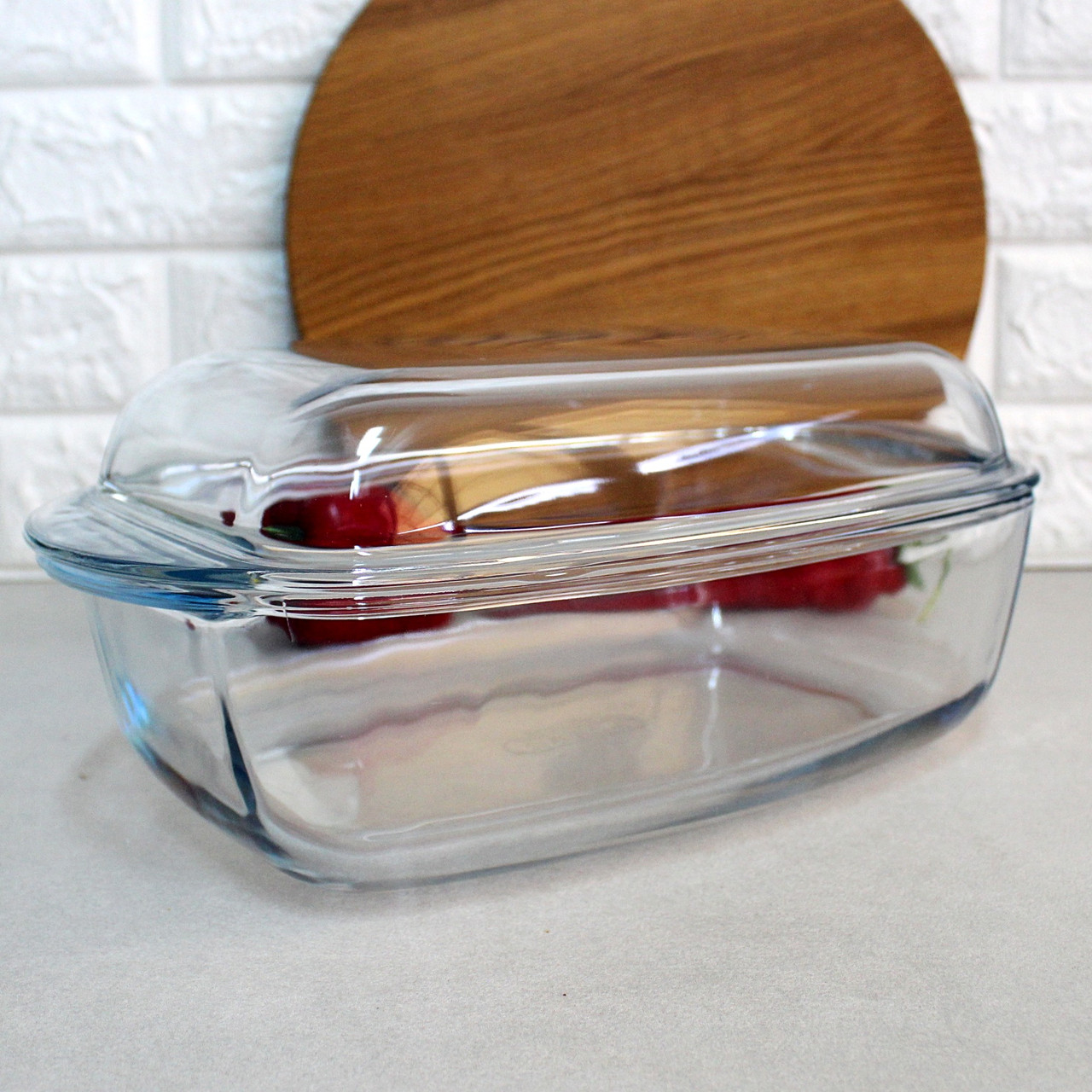 Жаропрочная стеклянная форма для духовки с крышкой 3л+1,5л PYREX ...