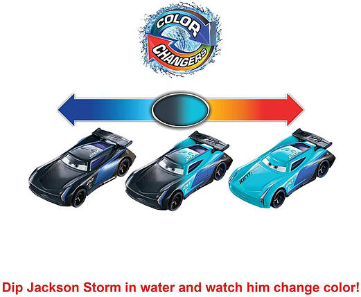 Тачки змінюють колір Джексон Шторм (Disney Cars Toys Pixar Cars Color Changers Jackson Storm) від Mattel, фото 1