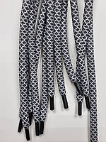 Шнурки круглі поліестер 6мм темно-сірий+білий 1,25м