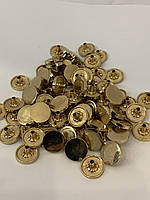 Застежки кнопки вид таблетка для одежды, металлические золотые, d-1,5 для сумок