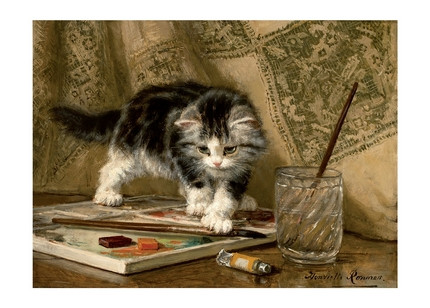 Листівка The Kitten's Art Lesson, фото 1