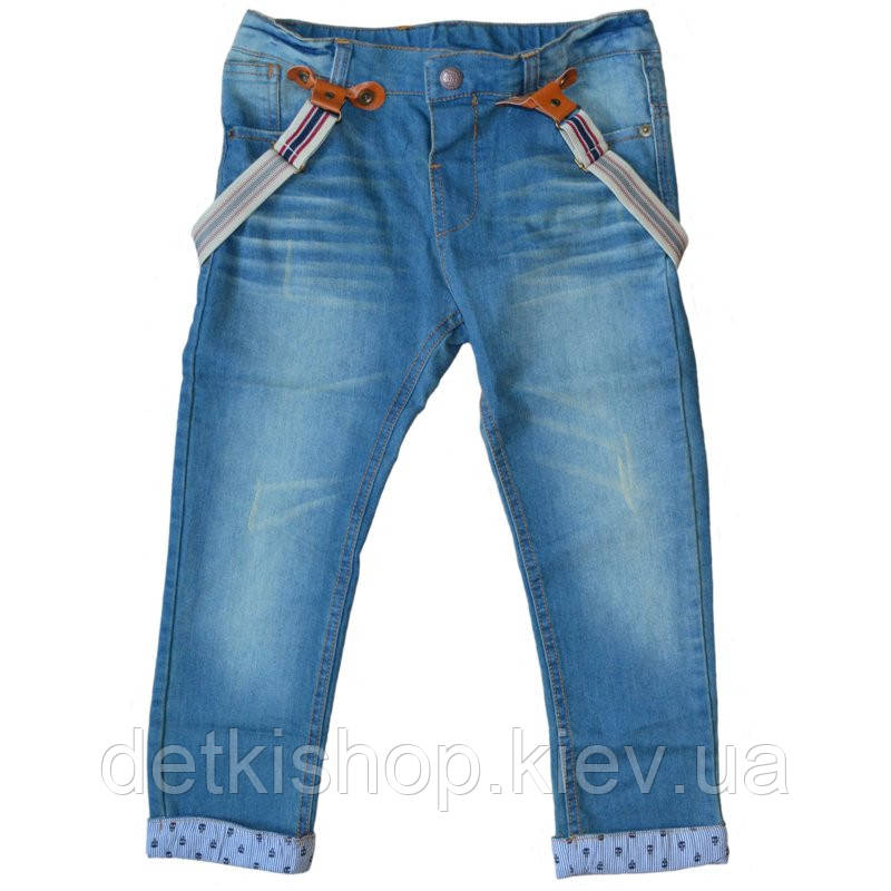 Дитячі джинси Denim з підтяжками, фото 1