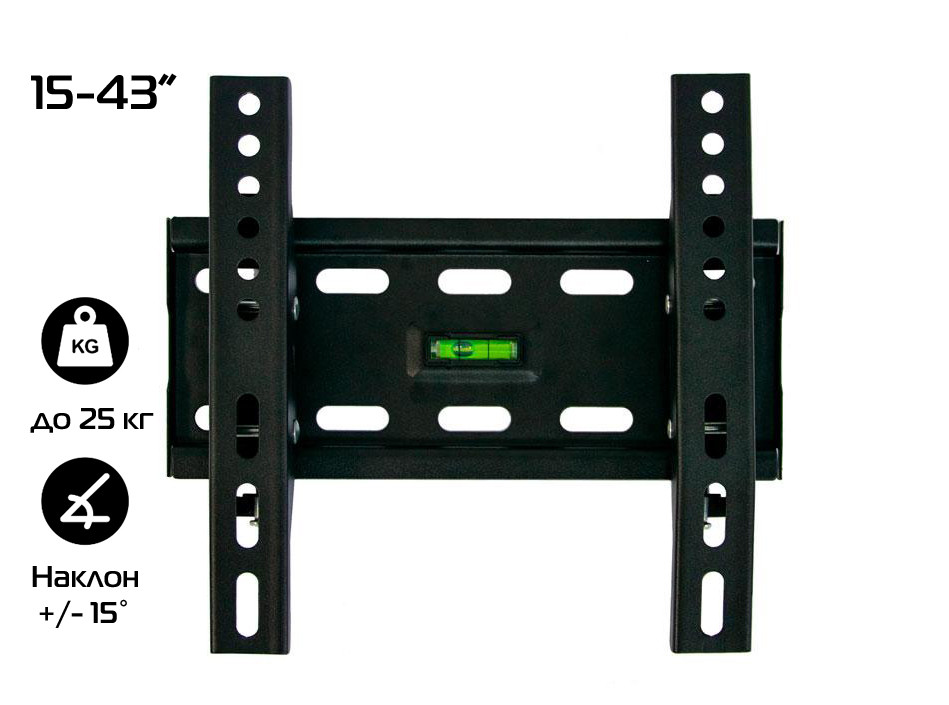 Кріплення для телевізора настінне (кронштейн) 15-43" V-20T (7484), фото 1