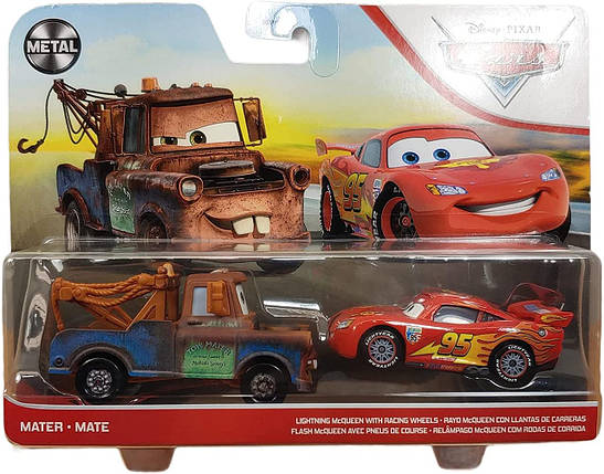 Тачки: Блискавка Маккуїн і Метр (Сирник) (Disney Cars and Lightning McQueen) від Mattel, фото 2
