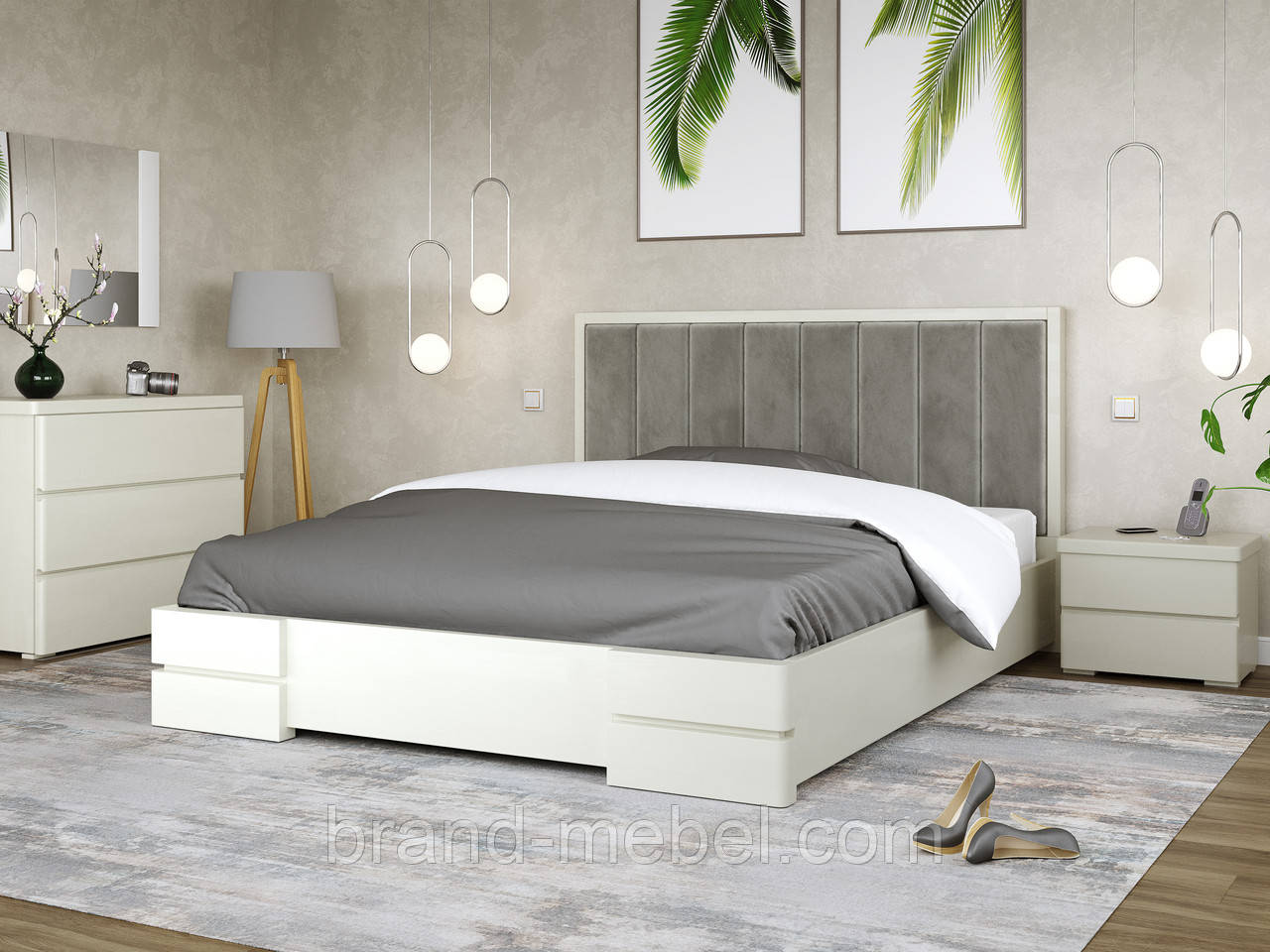 Ліжко дерев'яне двоспальне Мілано