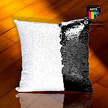 Подушка з паєтками + друк. Друк на подушках, фото 7