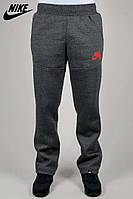Чоловічі теплі спортивні штани Nike (Найк) (SB-4), трикотажні штани, Меланж, Сірий