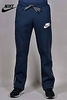 Чоловічі теплі спортивні штани Nike (Найк) (Ekstar-2), трикотажні спортивні штани, Темно сірий