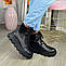 Черевики комбіновані жіночі спортивні, колір чорний, фото 3