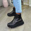 Черевики комбіновані жіночі спортивні, колір чорний, фото 5