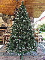 Новорічна ялинка 2,0 м з сріблястими шишками і перлами, Штучні ялинки та сосни, фото 2