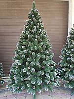 Новорічна ялинка 2,0 м з сріблястими шишками і перлами, Штучні ялинки та сосни, фото 3