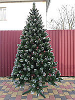 Новорічна ялинка 2,0 м з сріблястими шишками і перлами, Штучні ялинки та сосни, фото 5