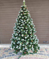 Новорічна Ялинка Елітна 1,5 м с інеєм и шишками, штучні ялинки та сосни з напиленням, фото 2