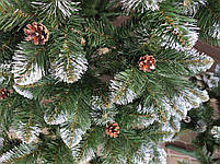 Новорічна Ялинка Елітна 1,5 м с інеєм и шишками, штучні ялинки та сосни з напиленням, фото 10