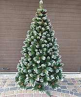 Новорічна Ялинка Елітна 2,0 м с інеєм и шишками, штучні ялинки та сосни з напиленням, фото 2