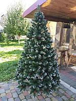 Новорічна Ялинка Елітна 2,0 м с інеєм и шишками, штучні ялинки та сосни з напиленням, фото 7