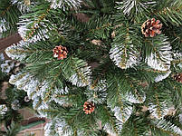 Новорічна Ялинка Елітна 2,0 м с інеєм и шишками, штучні ялинки та сосни з напиленням, фото 9