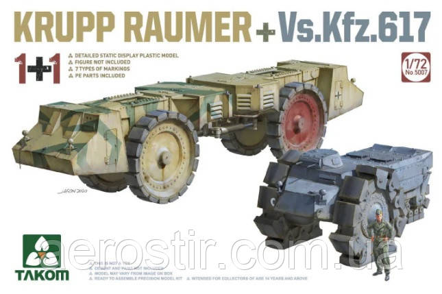 Krupp Räumer + Vs.Kfz.617 1/72 Takom 5007