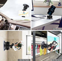 Кріплення присоска для смартфонів в автомобіль Puluz PU537B / Автомобільний тримач для телефона з присоскою, фото 5