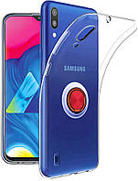 Прозрачный чехол с кольцом Samsung Galaxy A10 A105 Красный